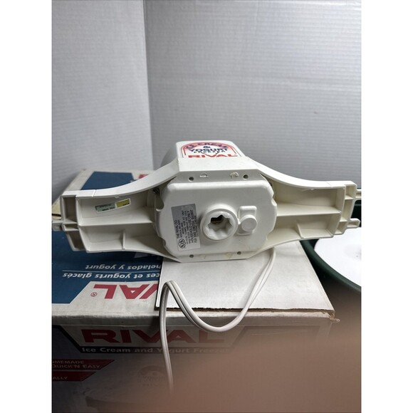 Vintage Rival Electric Ice Cream Freezer Maker 6 Qt Quart Model 8605 USA Green - Picture 7 of 16